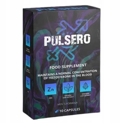 Pulsero – Naturalne Wsparcie Potencji i Męskiego Libido | Opinie Pulsero suplement na potencję i libido - opakowanie